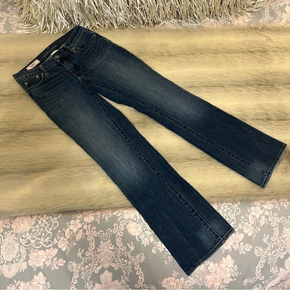 Y2K 2007 BANANA REPUBLIC “Classic Boot Cut” Dark Wash High Waisted Zip Fly 2